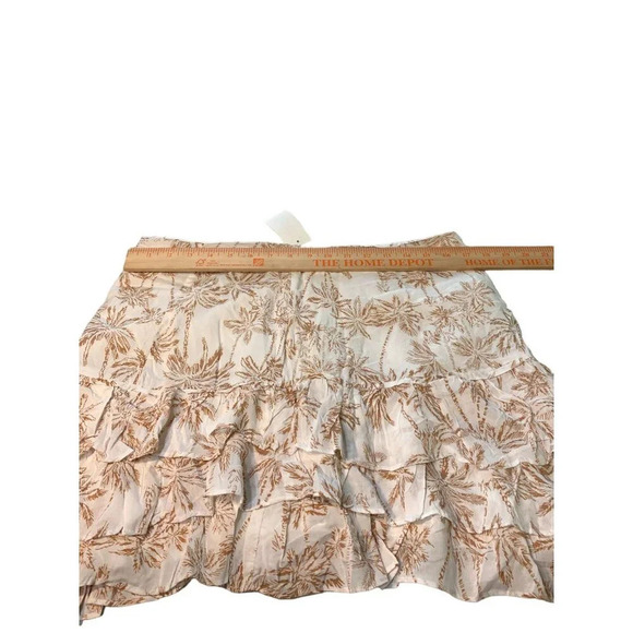 1. State Womens Etched Palm Ruffle Mini Skirt L - Picture 7 of 9
